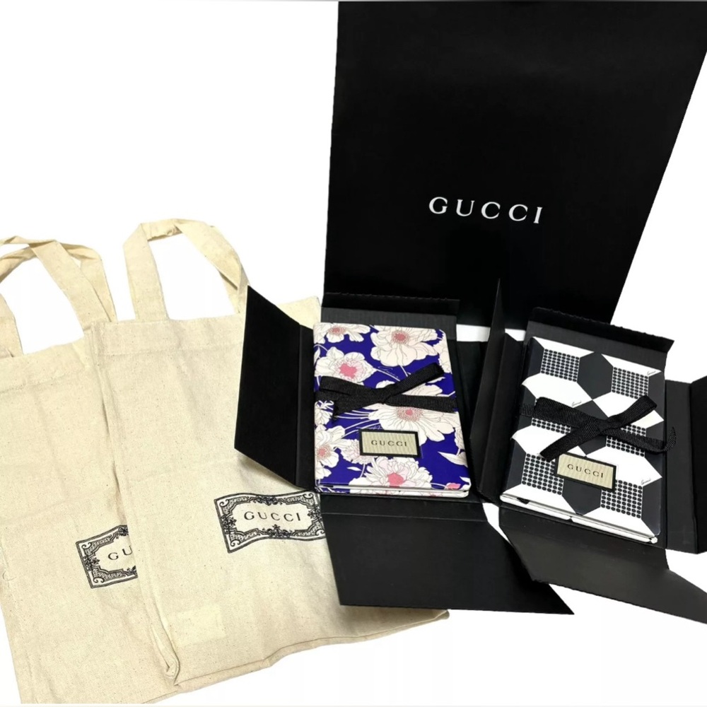 GUCCI 2 Notebook & 2 Tote Bag Sets Notepad Diary floral flower NEW VIP Giveaway